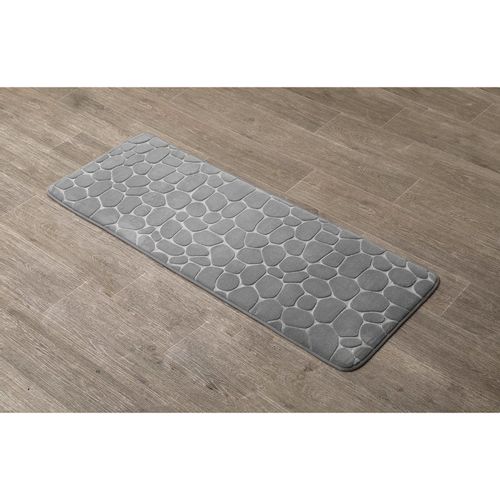 TENDANCE KUPAONSKI TEPIH PEBBLE 45X120 CM MEMORIJSKA PJENA, SVJETLO SIVA slika 1