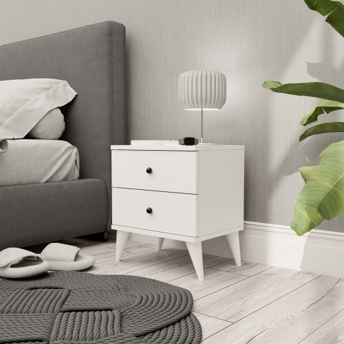 Mona 3720 White Nightstand slika 1