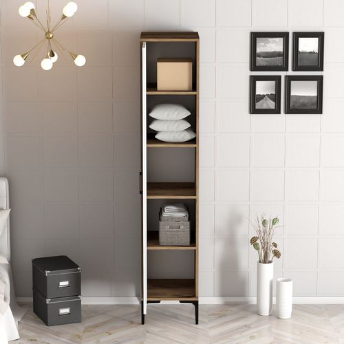 Woody Fashion Ormar, Kumsal P - Walnut, White slika 4