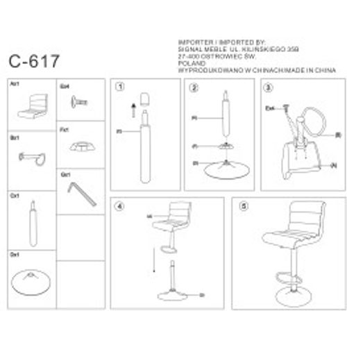 Barska stolica BAROWY C-617 - Eko koža slika 2