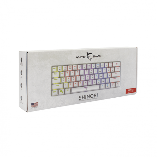 WS GK 2022 SHINOBI, White US, Mechanical,Red swich slika 5