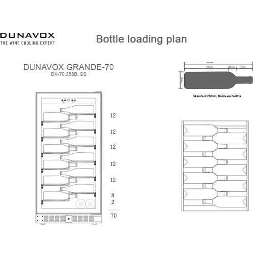 DX-70.258B DUNAVOX vinska vitrina slika 5