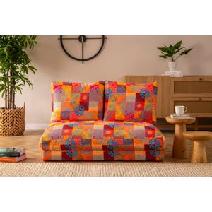Taida - Višebojni Patchwork Sofa-Krevet za Dvije Osobe