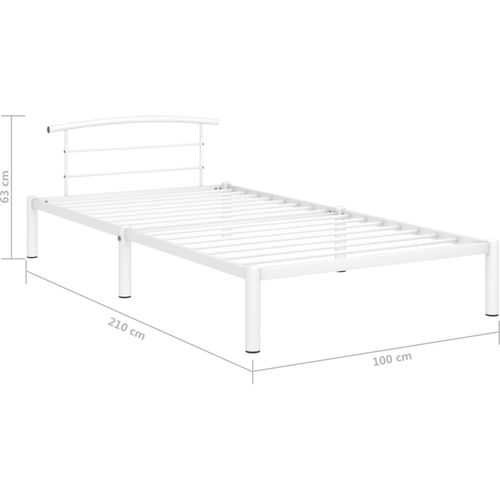 Okvir za krevet bijeli metalni 90 x 200 cm slika 20