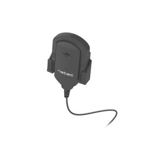 Natec NMI-1352 FOX, Omnidirectional Condenser Microphone w/Clip, 3.5mm Connector, Black