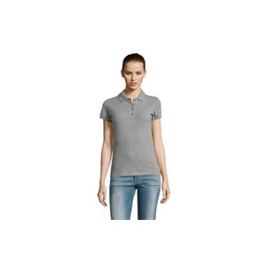 PASSION ženska polo majica sa kratkim rukavima - Grey melange, XXL 