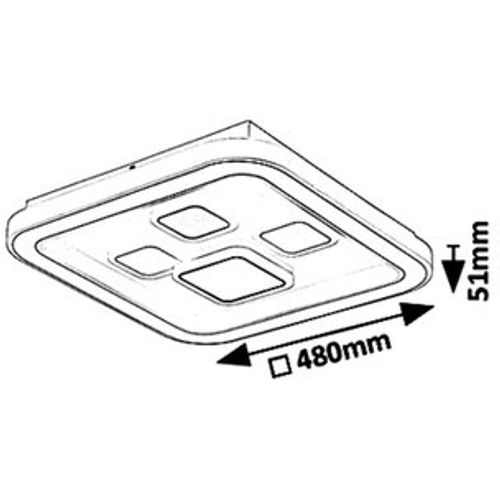 Rabalux Hollis plafonjera LED 40W slika 8