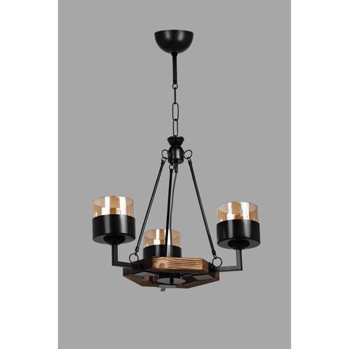 Napoli 3 Lü Ahşap Avize Brown
Black Chandelier slika 3