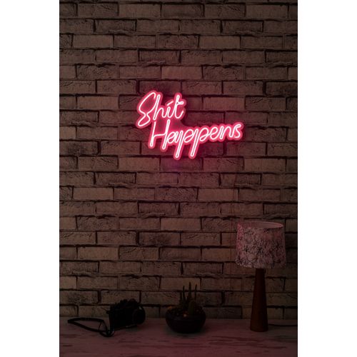 Shit Happens - Pink Pink Decorative Plastic Led Lighting slika 3