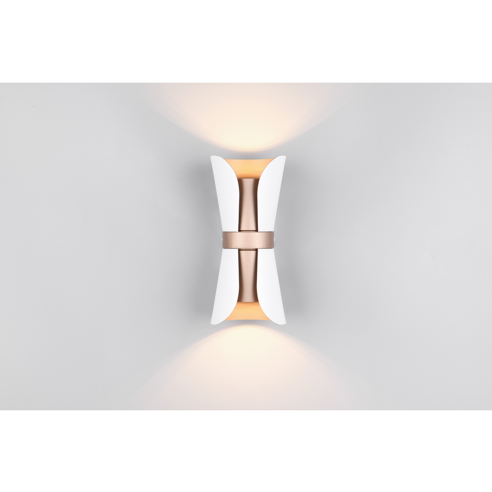 Trio Lightning zidna lampa svjetiljka COAT 2, boje coffee i mat-bijela slika 3