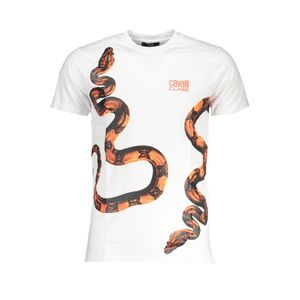 CAVALLI CLASS MEN'S SHORT SLEEVED T-SHIRT WHITE