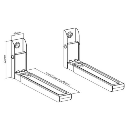 WM-U30-01-W Gembird Univerzalni celicni zidni nosaci, 30 kg, beli slika 3