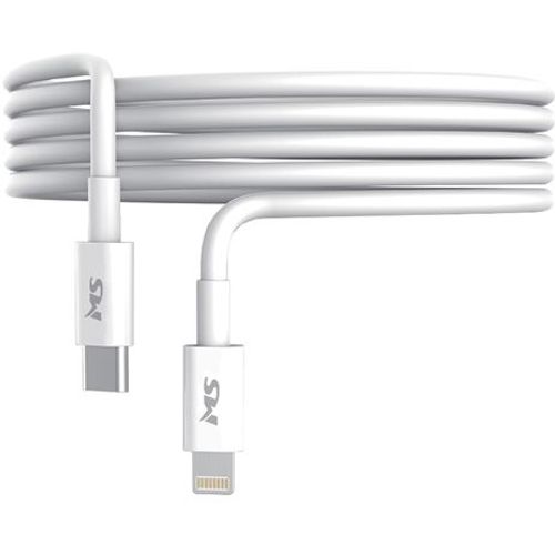 MS CABLE USB-C -> LIGHTNING, 1m, bijeli slika 1