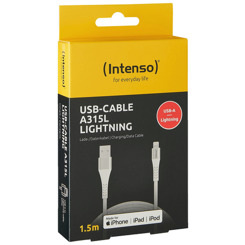 Intenso USB kabl za smartphone, USB - A to Lightning, 1.5 met. - USB-Cable A315L slika 1