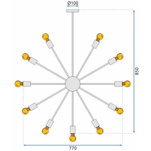 TOOLIGHT Viseća stropna svjetiljka APP259-18C slika 13