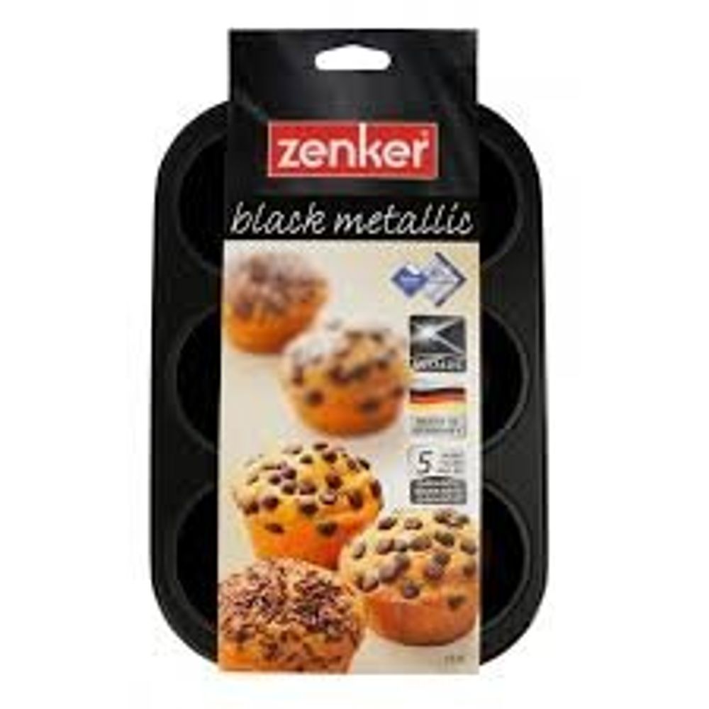 Zenker Kalup za 6 muffina 28x19x3 cm Black slika 4