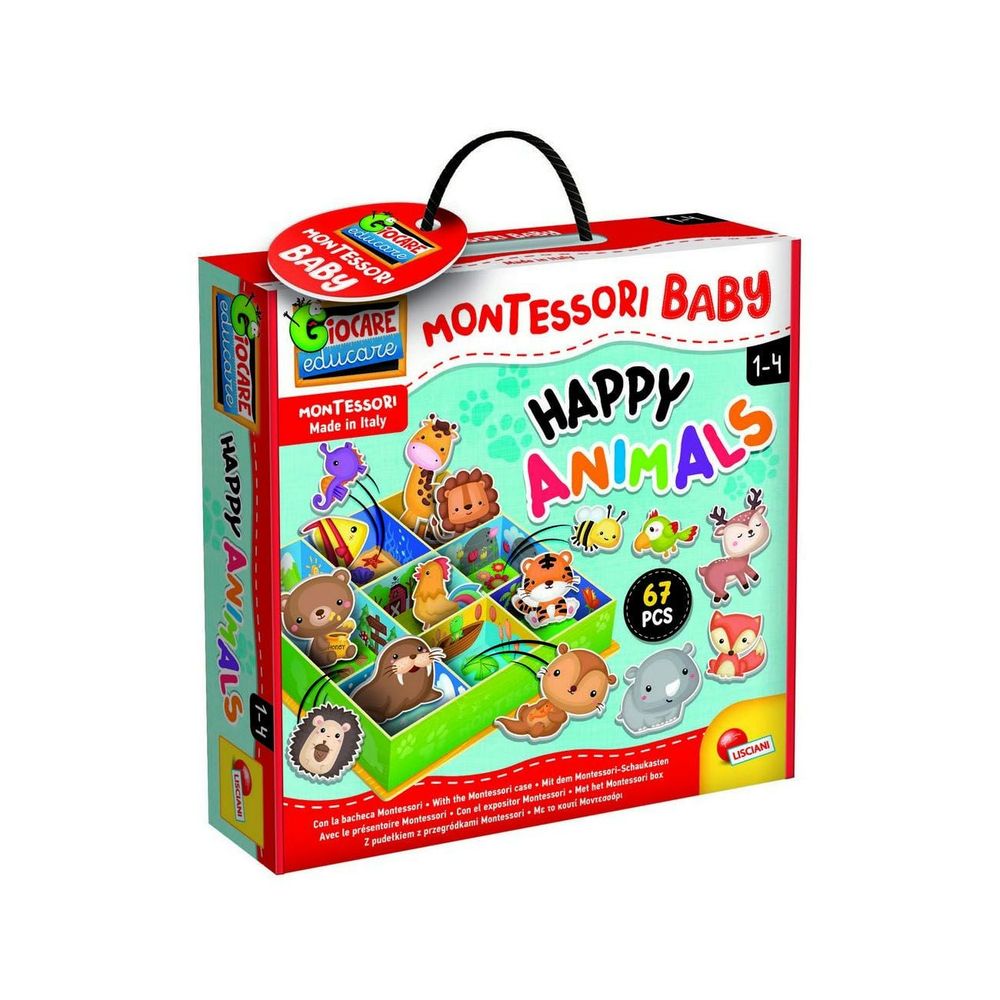 Lisciani Edukativna igra Montessori Baby Happy Animals - Vesele životinje slika 1