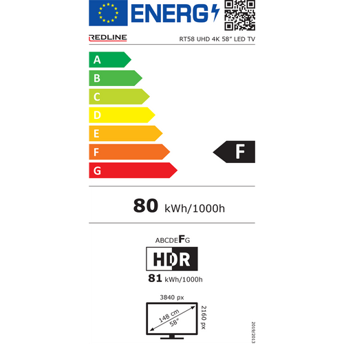 REDLINE Smart 4K LED TV 58" RT58 slika 2