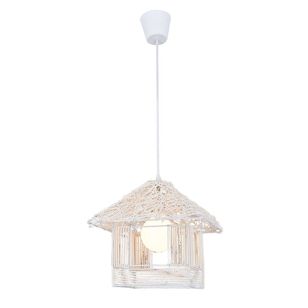 Luster L1681 - Bijeli sa Drvenim Poklopcem slika 1