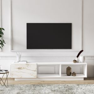 Lepando - Marble White TV Stand