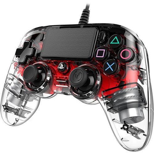 Bigben PS4 Nacon Wired Light Compact Controller prozirno-crveni slika 4