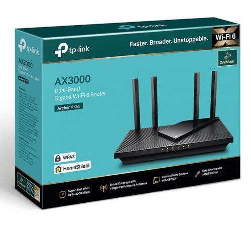 LAN Router TP-Link Archer AX55 AX3000/WiFi6/4GLAN slika 2