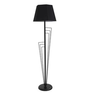 Kelebek Siyah Lambader Prizma Siyah Abajurlu Black Floor Lamp