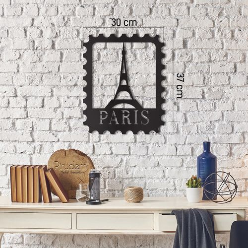 Paris Stamp Black Decorative Metal Wall Accessory slika 2