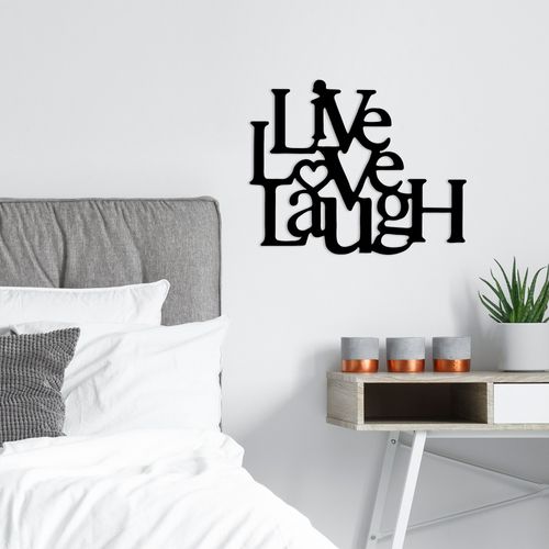 Wallity Metalna zidna dekoracija, Live-Love-Laugh slika 3
