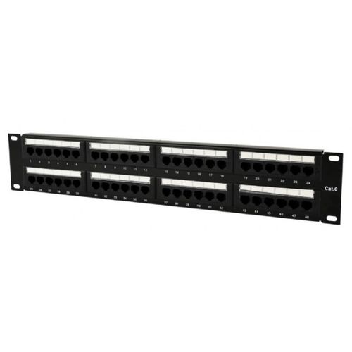 NPP-C648CM-001 Gembird Cat.6 48 port patch panel with rear cable management slika 1