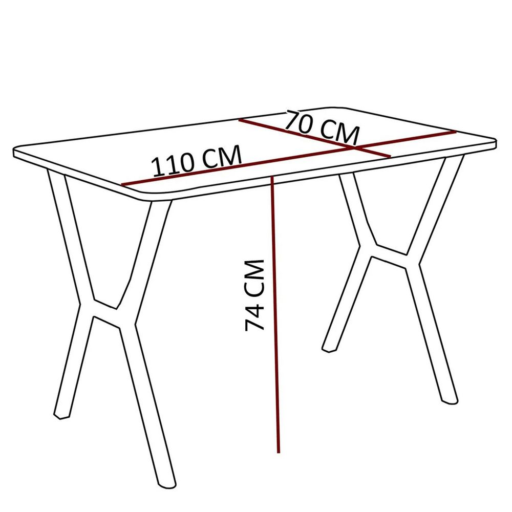 Proširivi Trpezarijski Sto i Set Stolica Elma - boje: krem, crna (5 komada) slika 5