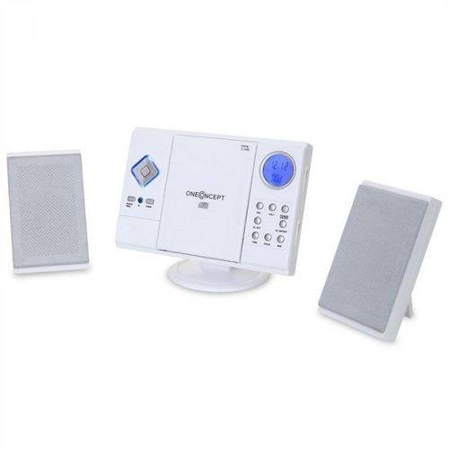 OneConcept V-12 Stereo MP3 CD Player USB SD AUX - Bijela slika 8