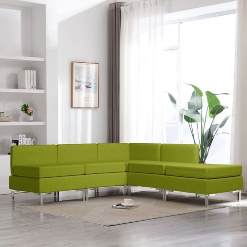 5-dijelni set sofa od tkanine zeleni slika 19