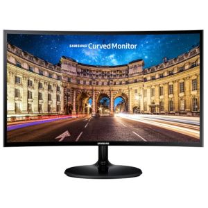 Zaslon SAMSUNG CF390 C24F390FHR 61 cm (24") / 1920x1080 / VA / 60 Hz / 4 ms / crni / zakrivljen (1800R)