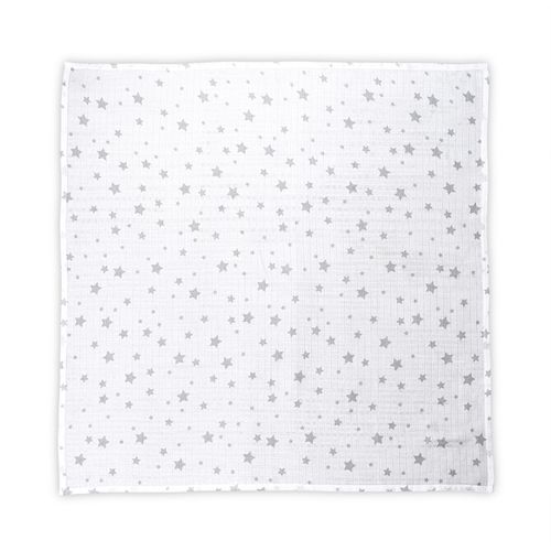 LORELLI dekica za previjanje muslin 80/80 Cm White With Grey St slika 1