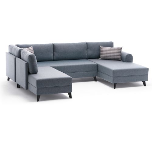 Atelier Del Sofa Kutna garnitura na razvlačenje, Plava, Belen - Blue slika 14