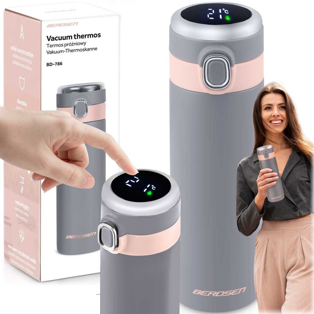 Vakuumska termosica 450 ml BD-786 siva slika 1