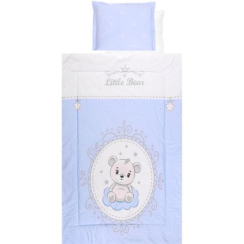 LORELLI RANFORCE 4-dijelni Set Posteljine Little Bear Blue (za krevetić min. 120 x 60 cm) slika 1