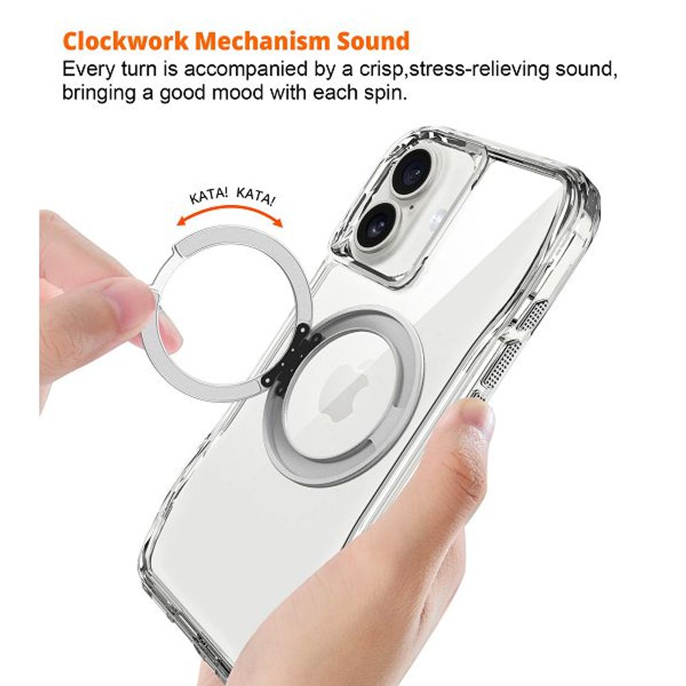 MM TPU IPHONE 17 - DROP-PROOF PURE MAGSAFE KICKSTAND Clear slika 3