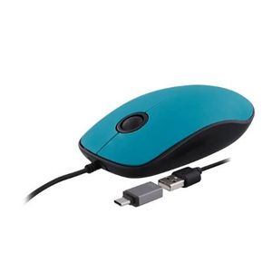 TNB MUSUNSETBL Zični miš + ADAPTER USB-A/USB-C, PLAVI