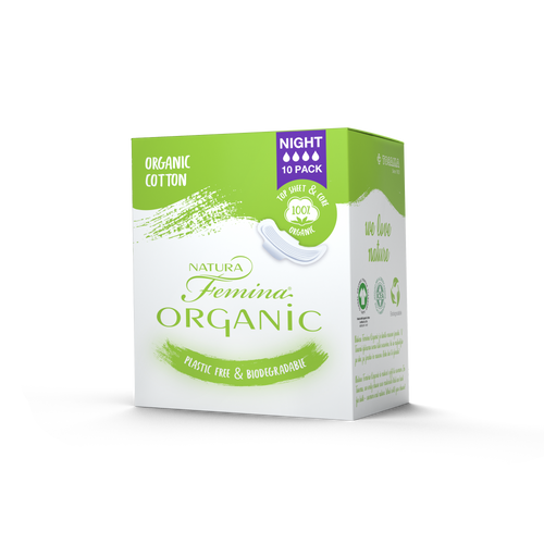 Natura Femina Organic Bio ulošci night/wings, 10 kom slika 1