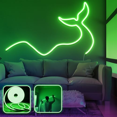 Wave and Tail - Large - Green Green Decorative Wall Led Lighting slika 1