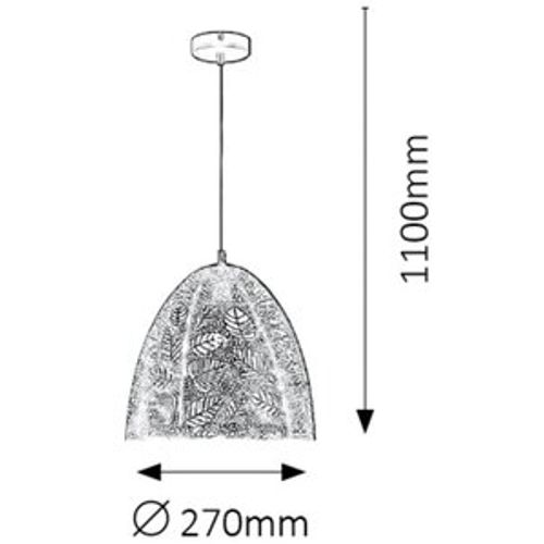 Rabalux Manorca pendantik lampE27 1x40W,crna/zlatna Industrijska rasveta slika 3