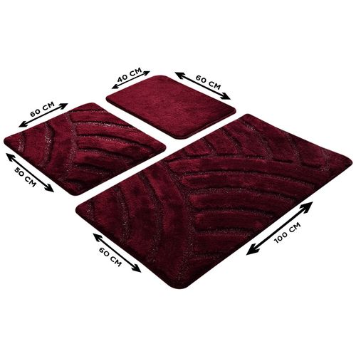 Alya - Cherry Cherry Acrylic Bathmat Set (3 Pieces) slika 3