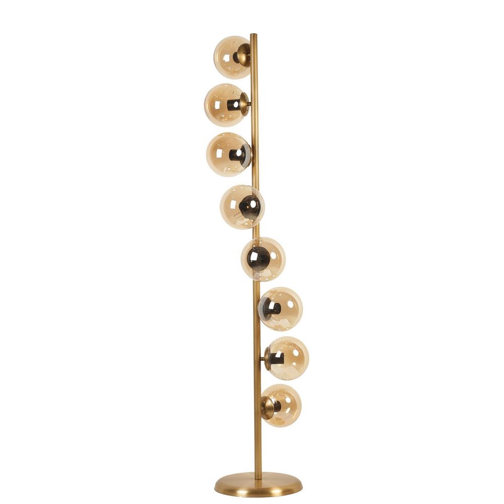 Simay 8 Li Eskitme Bal Camlı Lambader Gold Floor Lamp slika 2