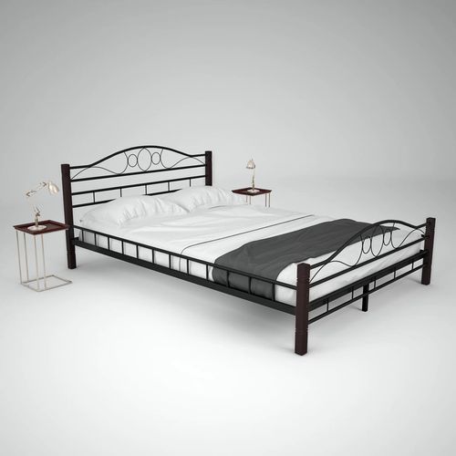 275847 Bed with Mattress Black Metal 140x200 cm(246741+241403) slika 45