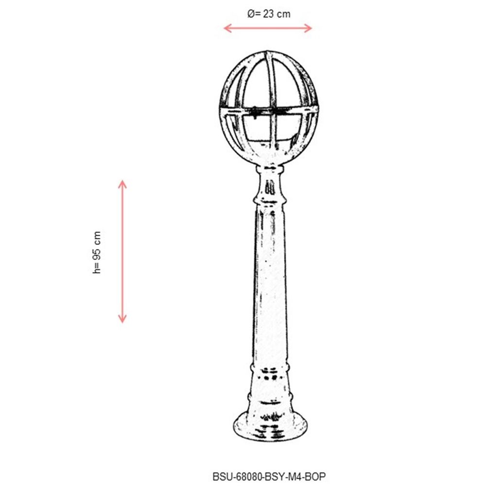 BSU-68080-BSY-M4-B Crna Spoljašnja Podna Lampa slika 3