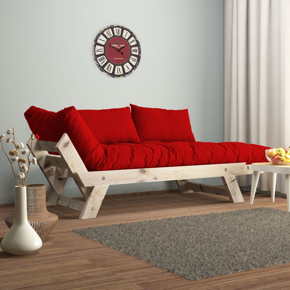 Dvosjed sofa CPT8108-210 - Boje: Prirodna, Crvena, Vrtna slika 2