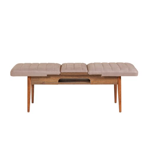 Woody Fashion Klupa, Orah Kamen, Vina Bench - Walnut, Stone slika 9