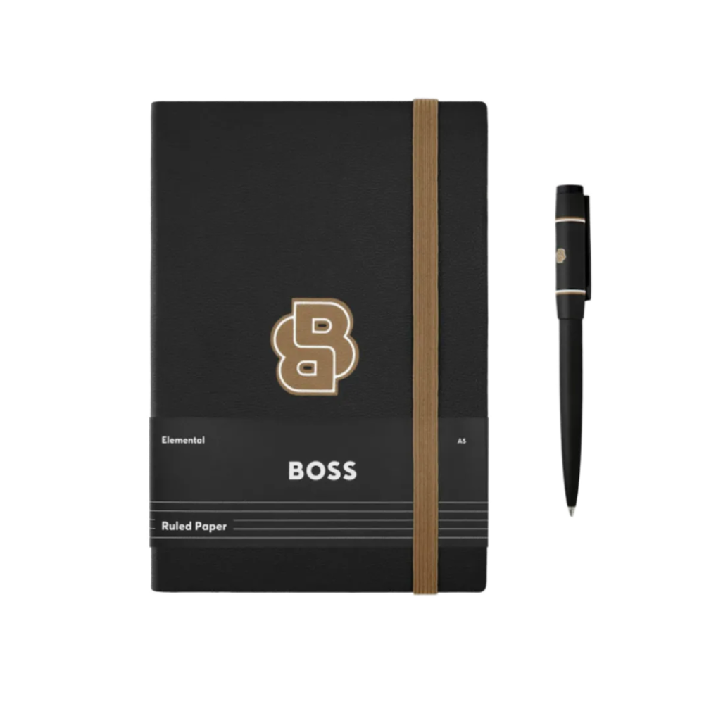 Hugo Boss set notes A5 i hemijska olovka HPBH612A, crni slika 2